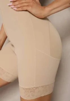 Beżowa Bielizna modelująca z Krótkimi Nogawkami i Regulowanymi Ramiączkami Filindia