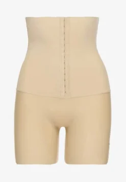 Beżowa Bielizna modelująca Majtki High Waist z Efektem Push Up Lunavera