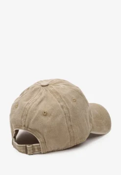 Beżowa Czapka z Daszkiem z Bawełny Gliss