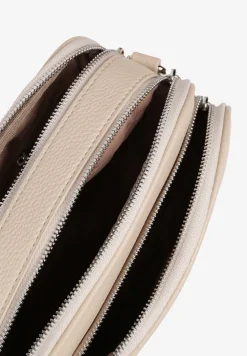 Beżowa Dwukomorowa Torebka Typu Listonoszka Ellirin