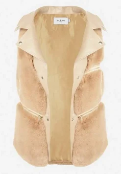 Beżowa Kamizelka Futrzana Hinlosh