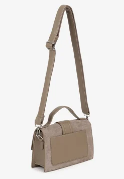Beżowa Mała Torebka Listonoszka z Klapą Savirielle