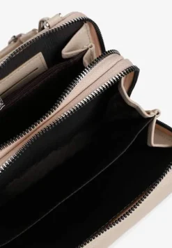 Beżowa Mała Torebka z Dwiema Komorami i Dodatkowymi Odpinanymi Paskami Sialitha