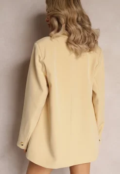 Beżowa Marynarka z Klapami Ruqae