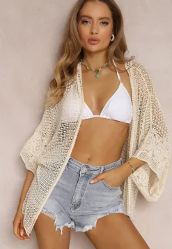 Beżowa Narzutka z Bawełny Alemusa