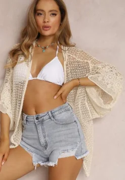 Beżowa Narzutka z Bawełny Alemusa