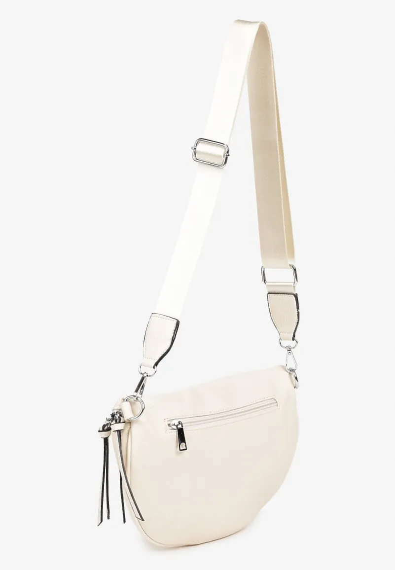 Beżowa Nerka Ozdobiona Frędzlami przy Suwakach Nilarisse