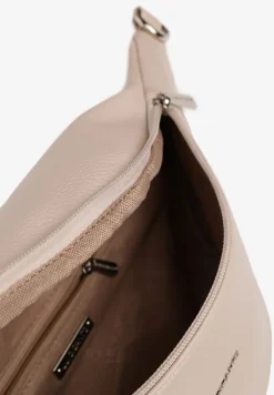 Beżowa Nerka ze Srebrnymi Detalami na Regulowanym Pasku Turessa