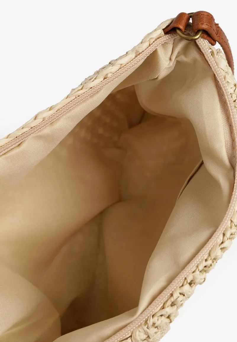 Beżowa Pleciona Torebka na Ramię Galuriela