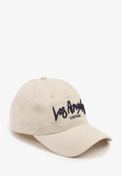 Beżowa Regulowana Czapka z Daszkiem z Bawełny Lorzedia
