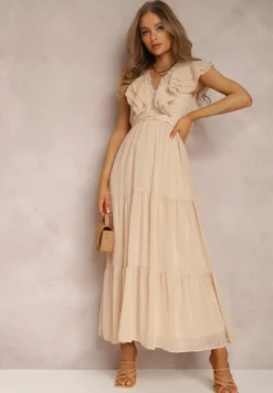Beżowa Sukienka Iriope