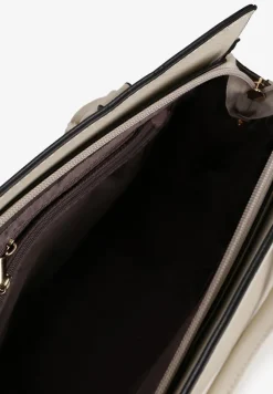 Beżowa Torebka Trapezowa z Aplikacją w Kształcie Owada Moonbelle