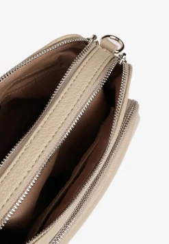 Beżowa Torebka Typu Listonoszka z Dwiema Komorami Savarelle