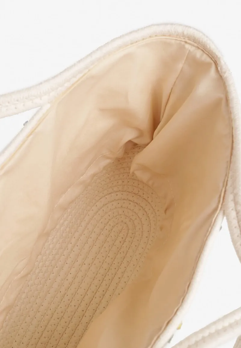 Beżowa Torebka z Bawełny w Kropki Ulorella