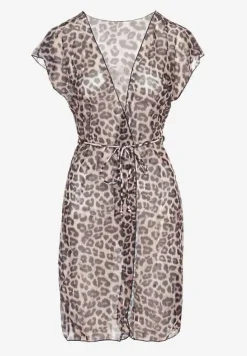 Beżowa Wiązana Narzutka Plażowa Sadeleve