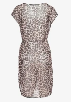 Beżowa Wiązana Narzutka Plażowa Sadeleve