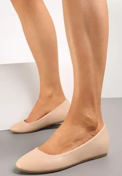 Beżowe Balerinki Akolevia