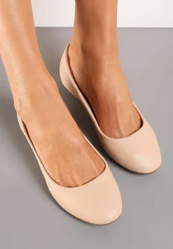 Beżowe Balerinki Akolevia