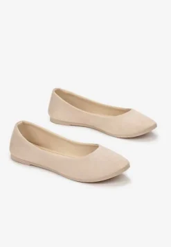 Beżowe Balerinki Rhaenertise
