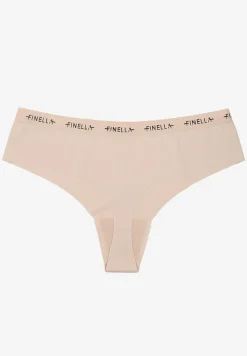 Beżowe Bezszwowe Majtki z Napisami Davoria