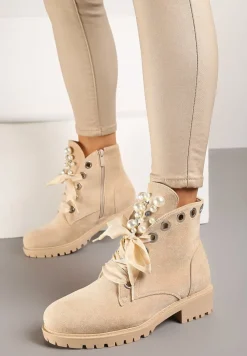 Beżowe Botki Aufer
