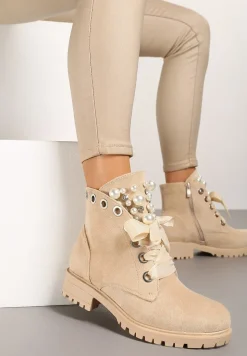Beżowe Botki Aufer