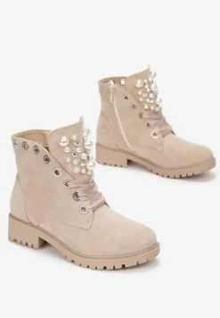 Beżowe Botki Aufer