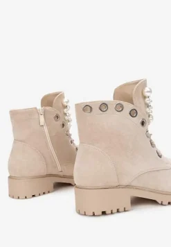 Beżowe Botki Aufer