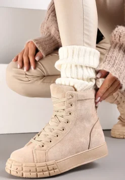 Beżowe Botki Cecyrea