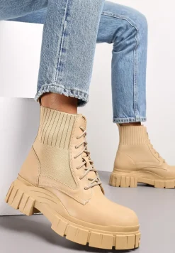 Beżowe Botki Deiniopis