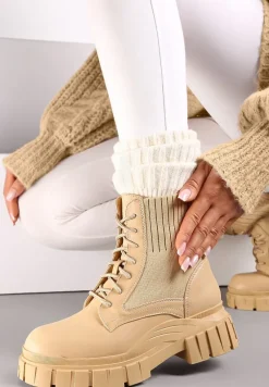 Beżowe Botki Deiniopis