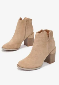 Beżowe Botki Dianastis