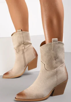 Beżowe Botki Mico