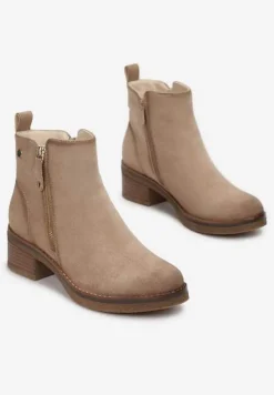 Beżowe Botki Perice