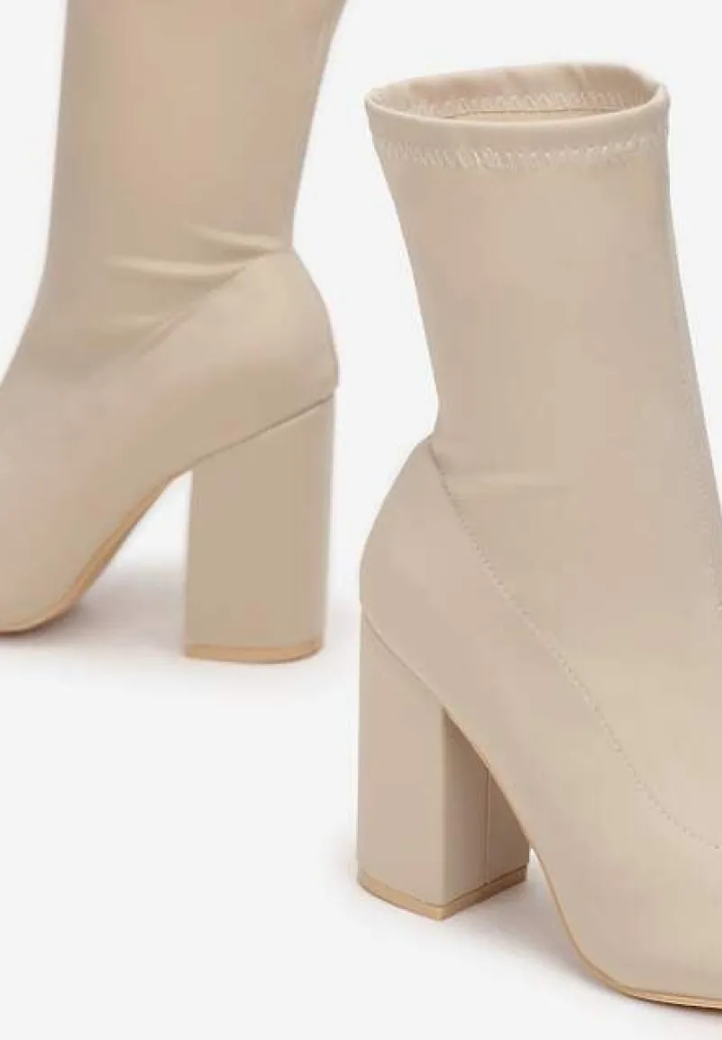 Beżowe Botki Zerora