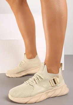 Beżowe Buty Sportowe Aphrasio