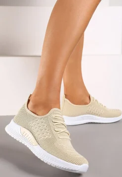 Beżowe Buty Sportowe Lephanthe