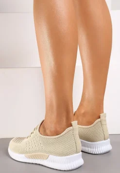 Beżowe Buty Sportowe Lephanthe