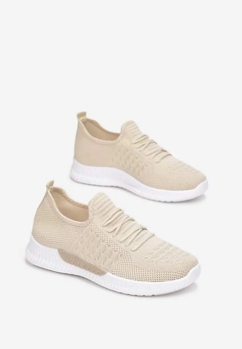 Beżowe Buty Sportowe Lephanthe
