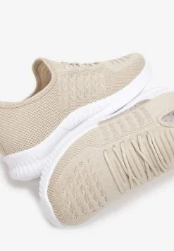 Beżowe Buty Sportowe Lephanthe