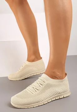 Beżowe Buty Sportowe Phalithoe