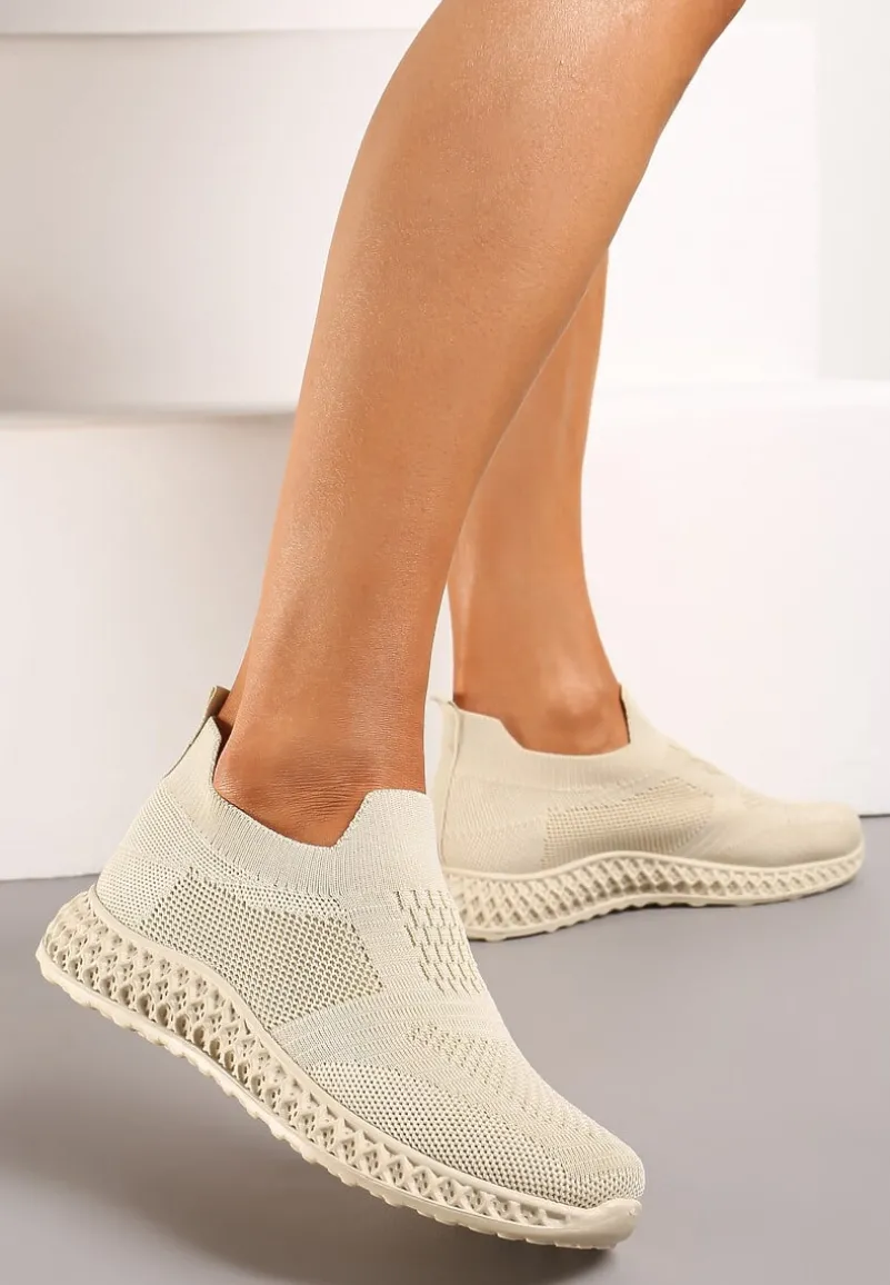 Beżowe Buty Sportowe Phinelle