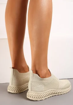 Beżowe Buty Sportowe Phinelle