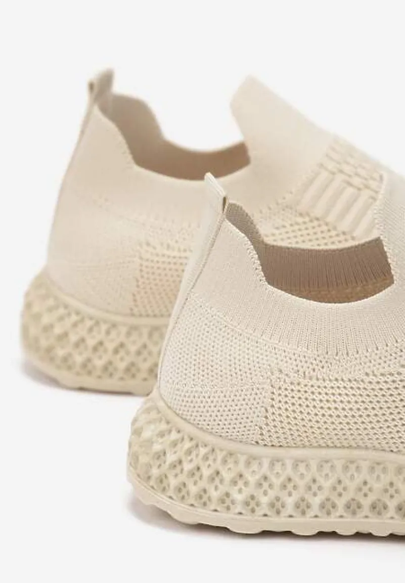 Beżowe Buty Sportowe Phinelle