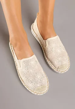Beżowe Espadryle z Ozdobną Plecionką Eranoria