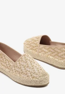 Beżowe Espadryle z Plecionym Sznurkiem Nimiorra