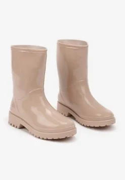 Beżowe Kalosze Gumowe Mardia