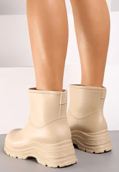 Beżowe Kalosze na Grubej Podeszwie Eristhena