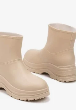 Beżowe Kalosze na Grubej Podeszwie Eristhena