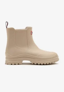 Beżowe Kalosze Ozdobione Tłoczeniem Silio